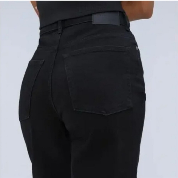 NWOT Everlane Coal Black Way High Straight Leg Denim Jeans In 27 Regular - Picture 5 of 10